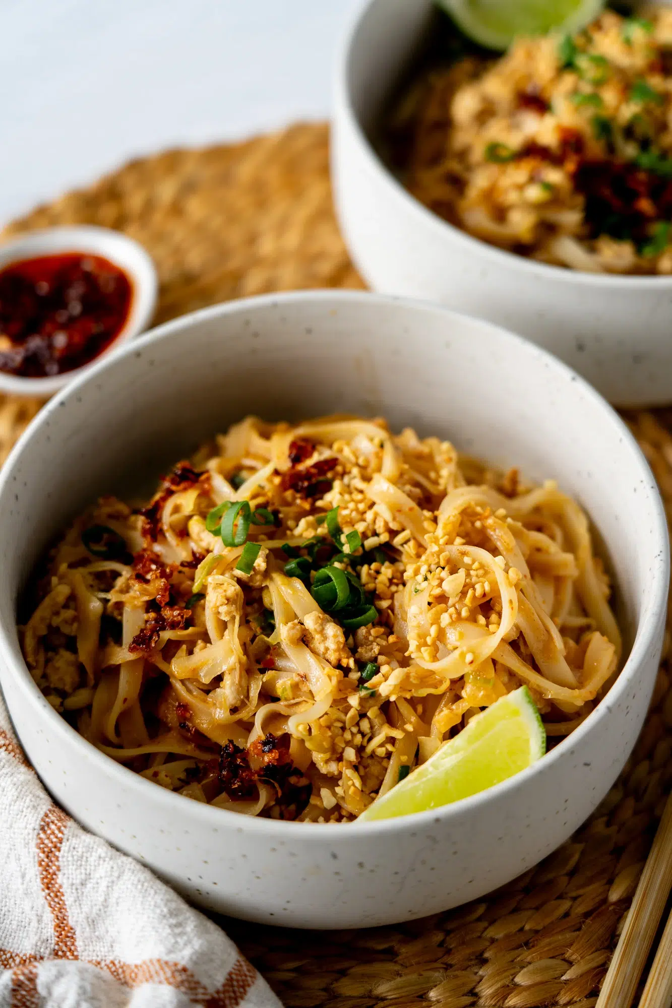 Creamy Coconut Peanut Noodles with Chili Oil