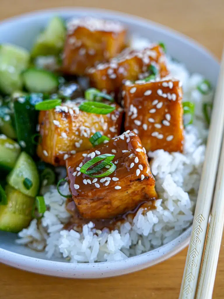 Crispy Sticky Tofu Bowls