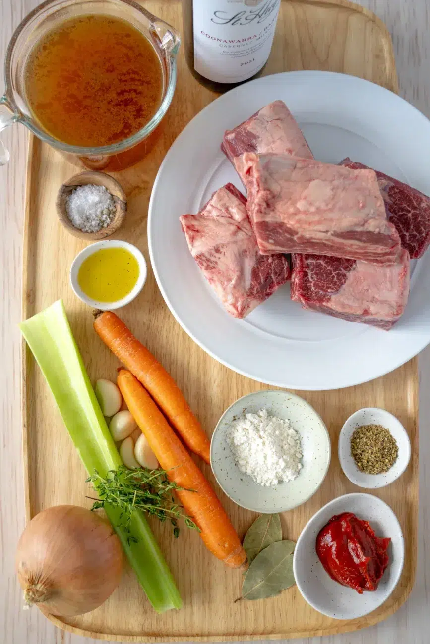 Red Wine Braised Beef Short Ribs Recipe Ingredients
