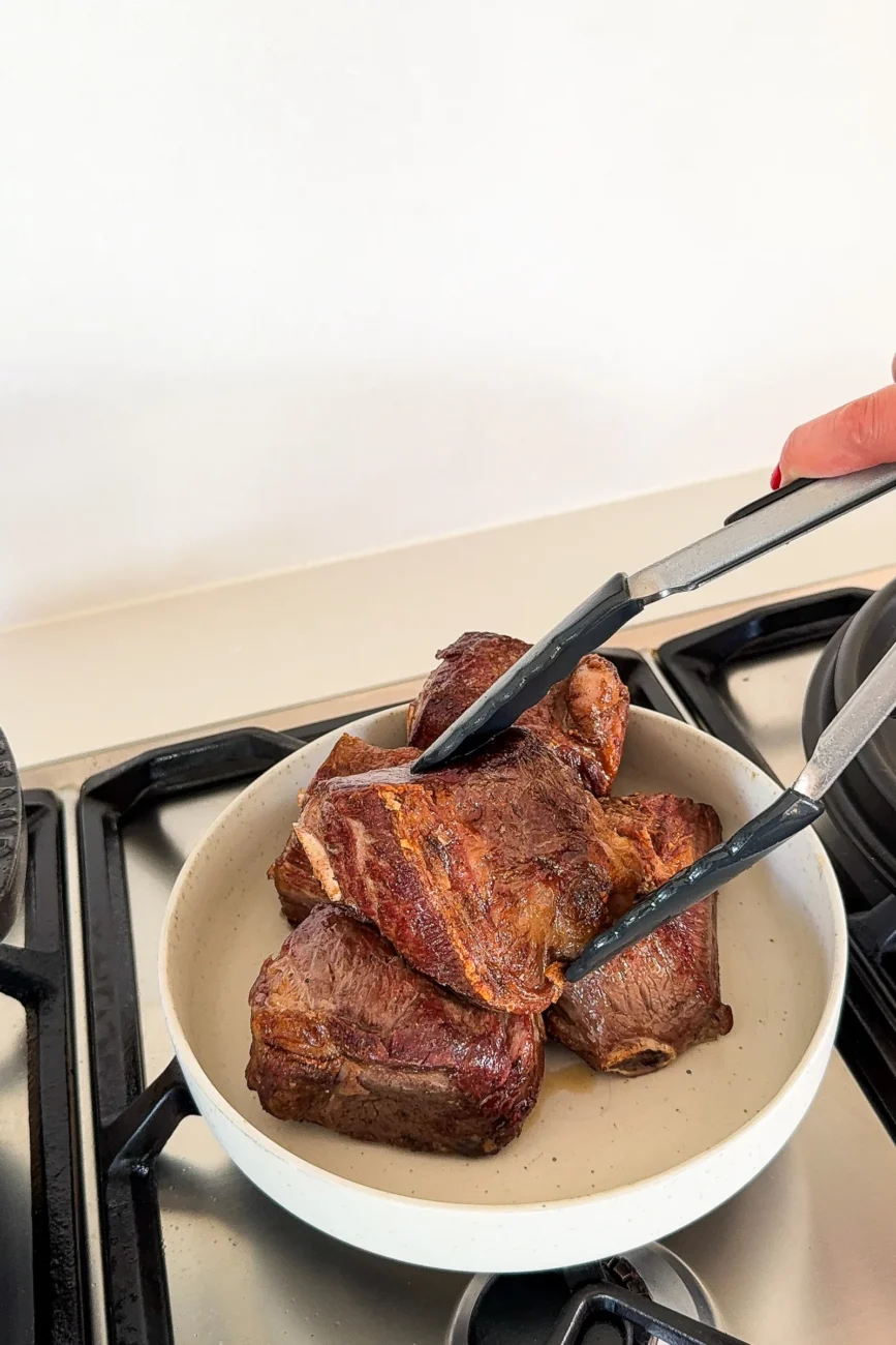 Set aside the Seared Beef Short Ribs